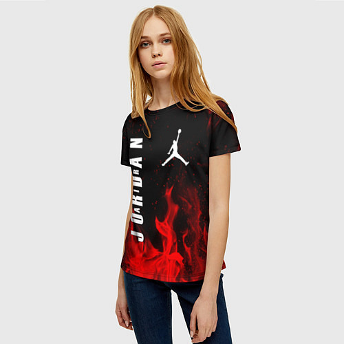 Женская футболка MICHAEL JORDAN AIR / 3D-принт – фото 3