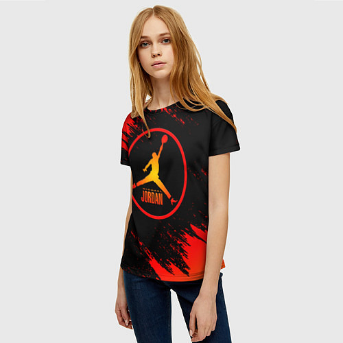 Женская футболка MICHAEL JORDAN Z / 3D-принт – фото 3