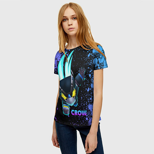 Женская футболка Brawl Stars CROW / 3D-принт – фото 3