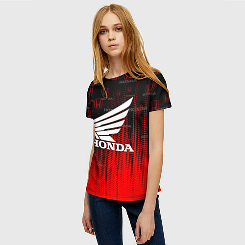 Женская футболка HONDA / 3D-принт – фото 3