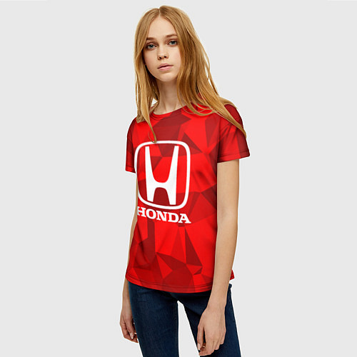 Женская футболка HONDA / 3D-принт – фото 3