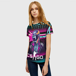 Футболка женская НЕОНОВЫЙ ГОНЩИК, цвет: 3D-принт — фото 2