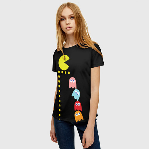 Женская футболка Pac-man / 3D-принт – фото 3