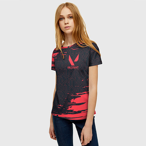 Женская футболка VALORANT / 3D-принт – фото 3