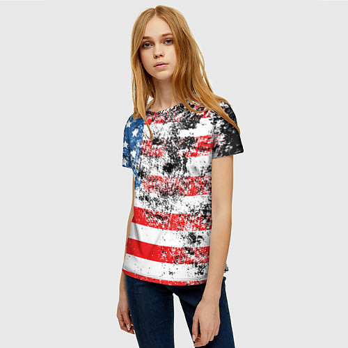 Женская футболка США / 3D-принт – фото 3