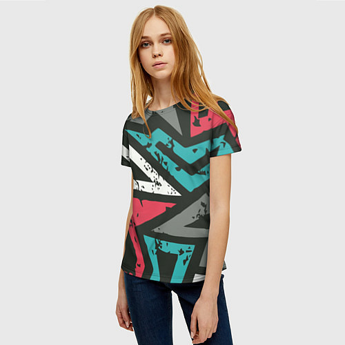 Женская футболка Geometric Abstraction / 3D-принт – фото 3