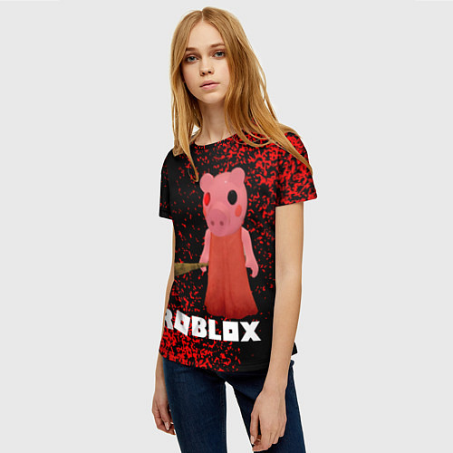 Женская футболка Roblox Piggy / 3D-принт – фото 3