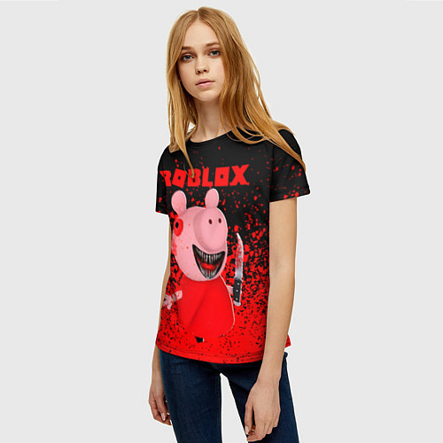 Женская футболка Roblox Piggy / 3D-принт – фото 3