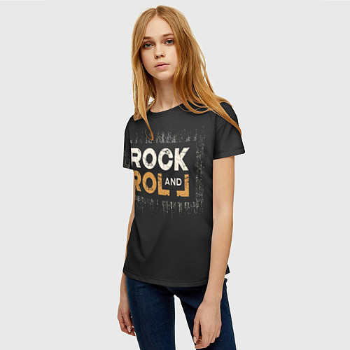 Женская футболка Rock and Roll Z / 3D-принт – фото 3