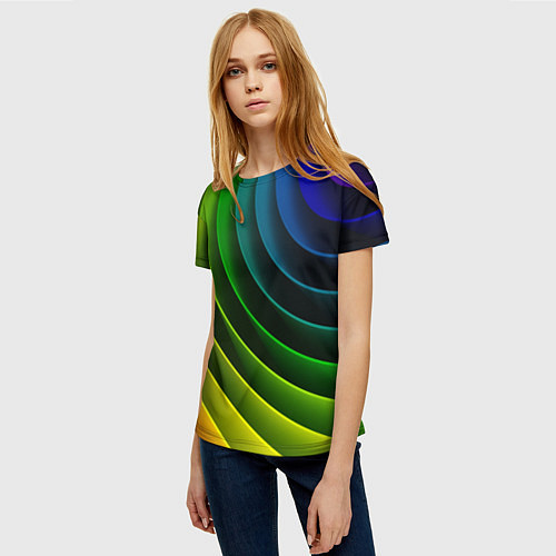 Женская футболка Color 2058 / 3D-принт – фото 3