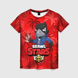 Футболка женская BRAWL STARS CROW ВОРОН, цвет: 3D-принт