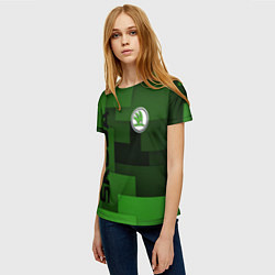 Футболка женская SKODA, цвет: 3D-принт — фото 2