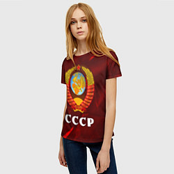 Футболка женская СССР USSR, цвет: 3D-принт — фото 2