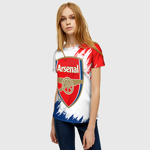 Женская футболка ARSENAL / 3D-принт – фото 3