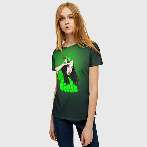 Женская футболка Билли айлиш / 3D-принт – фото 3