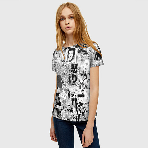 Женская футболка МОБ ПСИХО 100 / 3D-принт – фото 3
