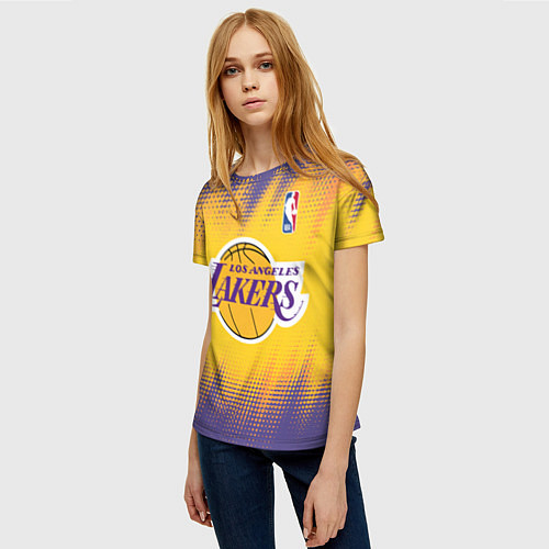 Женская футболка Los Angeles Lakers / 3D-принт – фото 3