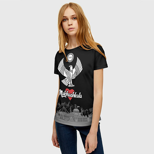 Женская футболка Дагестан Махачкала / 3D-принт – фото 3
