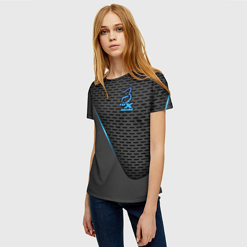 Женская футболка Форма для мотокросса FOX / 3D-принт – фото 3