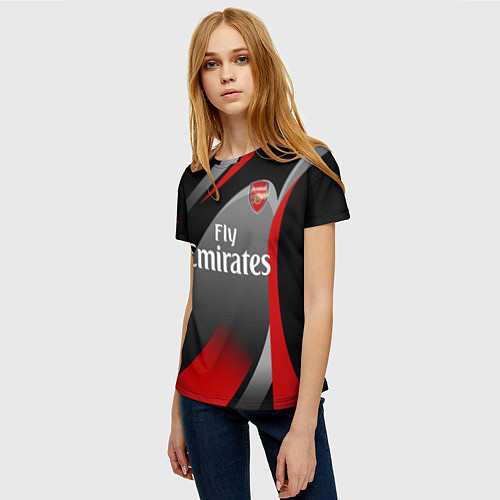 Женская футболка ARSENAL UNIFORM / 3D-принт – фото 3