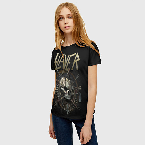 Женская футболка Slayer / 3D-принт – фото 3