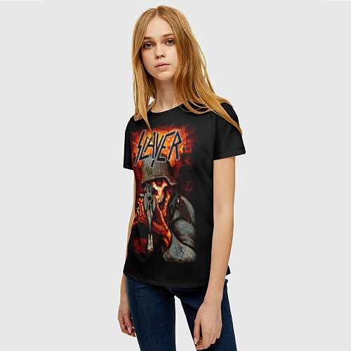 Женская футболка Slayer / 3D-принт – фото 3