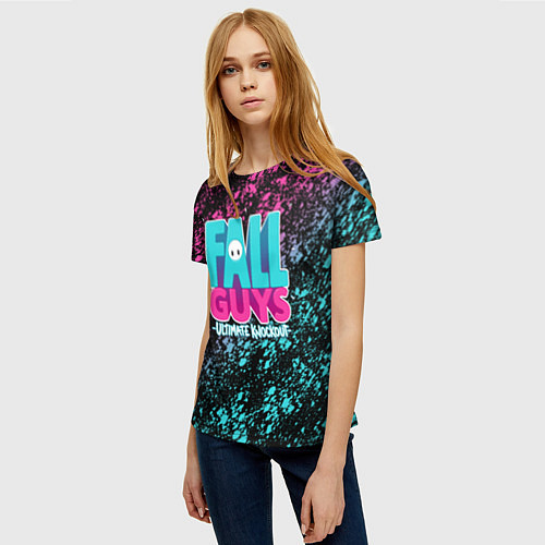 Женская футболка FALL GUYS / 3D-принт – фото 3