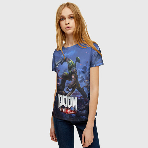 Женская футболка Doom Eternal The Ancient Gods / 3D-принт – фото 3