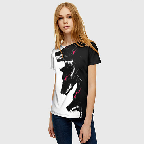 Женская футболка Волки / 3D-принт – фото 3
