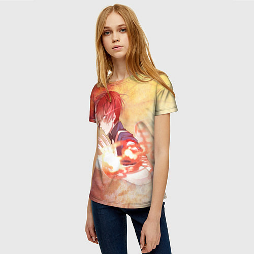 Женская футболка Тодороки Шото / 3D-принт – фото 3