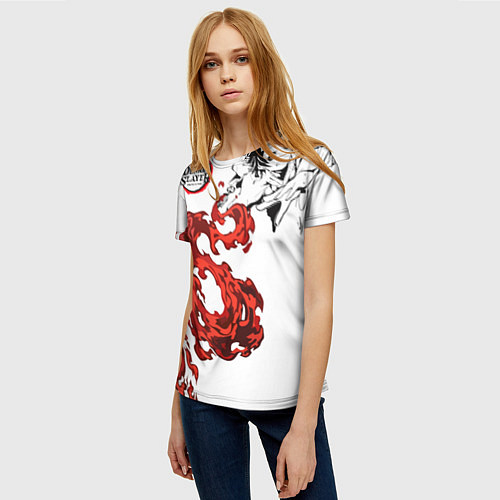 Женская футболка Клинок, рассекающий демонов / 3D-принт – фото 3