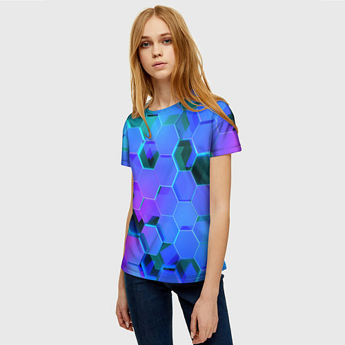 Женская футболка Geometry / 3D-принт – фото 3