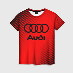 Футболка женская AUDI АУДИ, цвет: 3D-принт