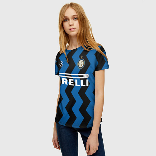 Женская футболка Inter Home Jersey 202122 / 3D-принт – фото 3