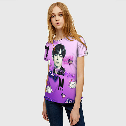 Женская футболка I purple you / 3D-принт – фото 3