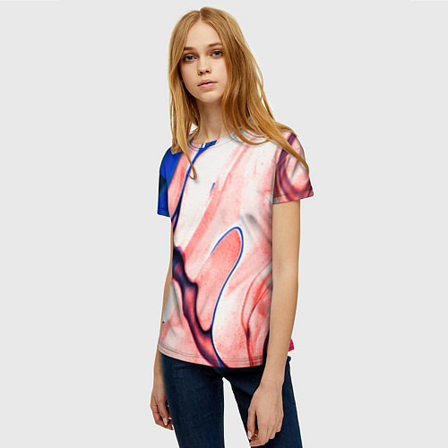 Женская футболка Fluid art / 3D-принт – фото 3