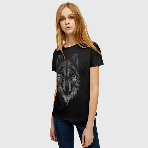 Женская футболка Wolf / 3D-принт – фото 3