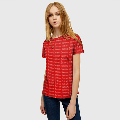 Женская футболка Death note pattern red / 3D-принт – фото 3