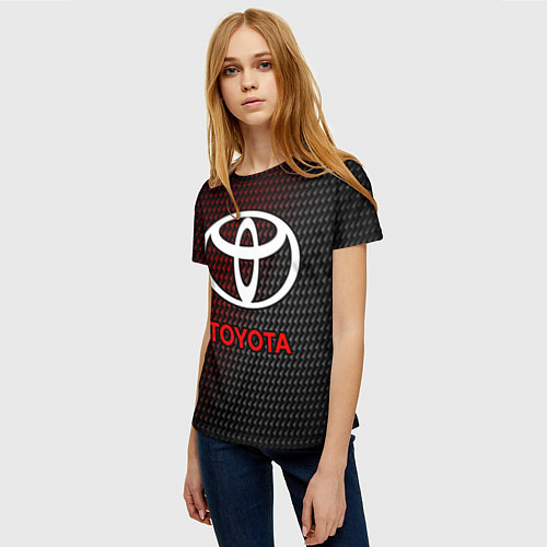 Женская футболка TOYOTA ТОЙОТА / 3D-принт – фото 3