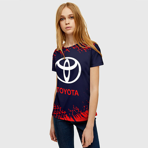 Женская футболка TOYOTA ТОЙОТА / 3D-принт – фото 3