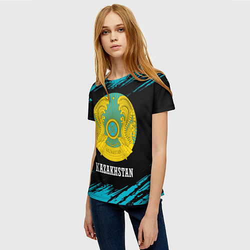 Женская футболка KAZAKHSTAN КАЗАХСТАН / 3D-принт – фото 3