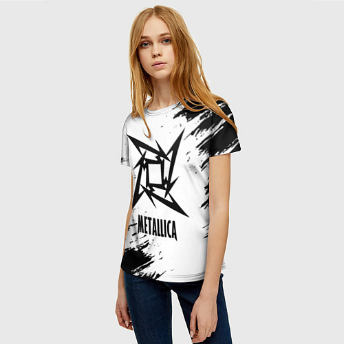 Женская футболка METALLICA МЕТАЛЛИКА / 3D-принт – фото 3