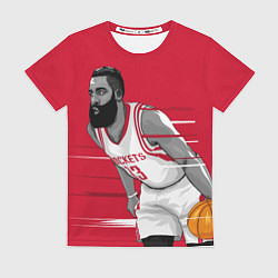 Футболка женская James Harden Houston Rockets, цвет: 3D-принт