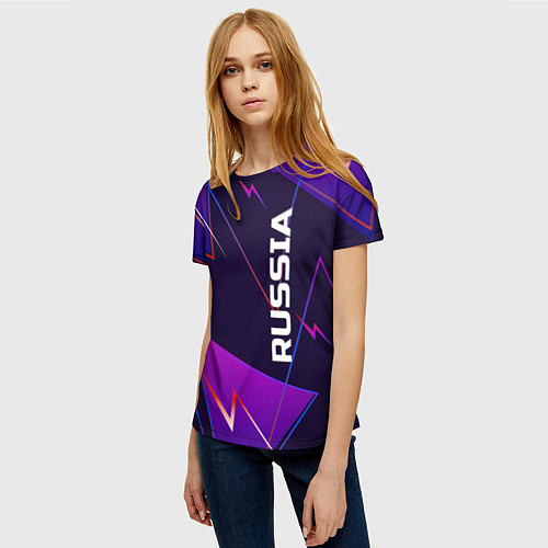 Женская футболка Russia / 3D-принт – фото 3