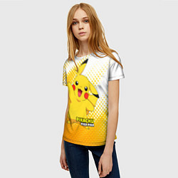 Футболка женская Pikachu Pika Pika, цвет: 3D-принт — фото 2