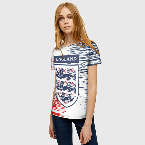 Женская футболка СБОРНАЯ АНГЛИИ / 3D-принт – фото 3
