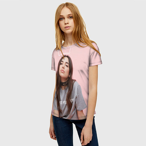 Женская футболка Dua Lipa / 3D-принт – фото 3