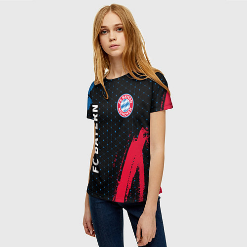 Женская футболка FC BAYERN БАВАРИЯ / 3D-принт – фото 3