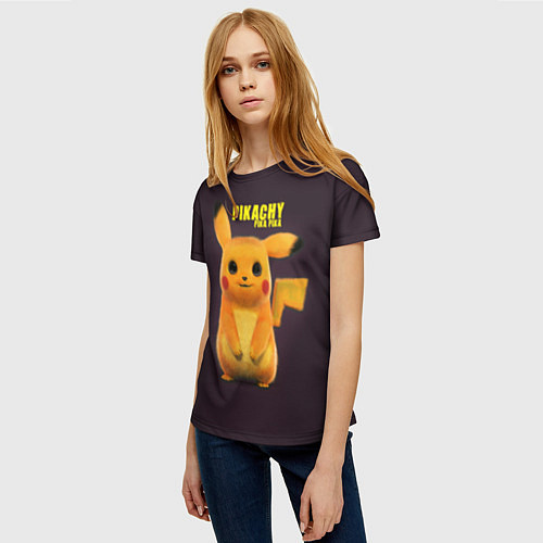 Женская футболка Pikachu Pika Pika / 3D-принт – фото 3
