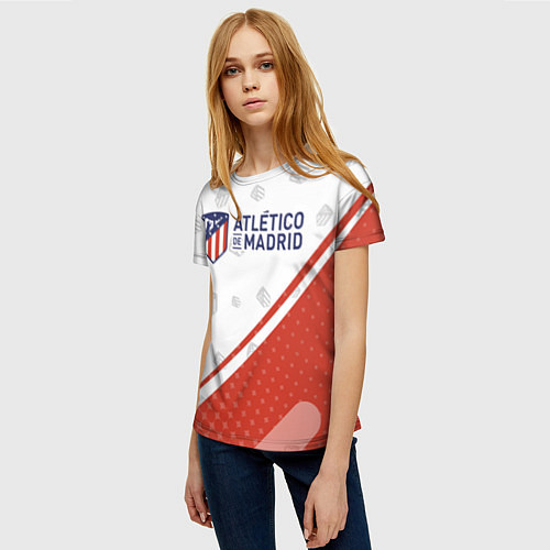 Женская футболка ATLETICO MADRID Атлетико / 3D-принт – фото 3
